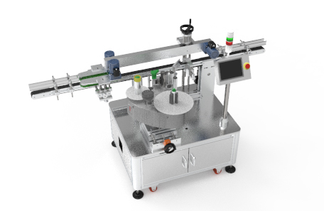 紙盒平面轉(zhuǎn)角不干膠貼標(biāo)機(jī)